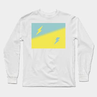 Superhero yellow-turquoise blue Long Sleeve T-Shirt